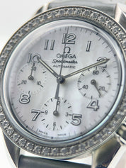 Omega Speedmaster Diamond Mother Of Pearl Dial 37mm Automatic Watch 3815.72.55