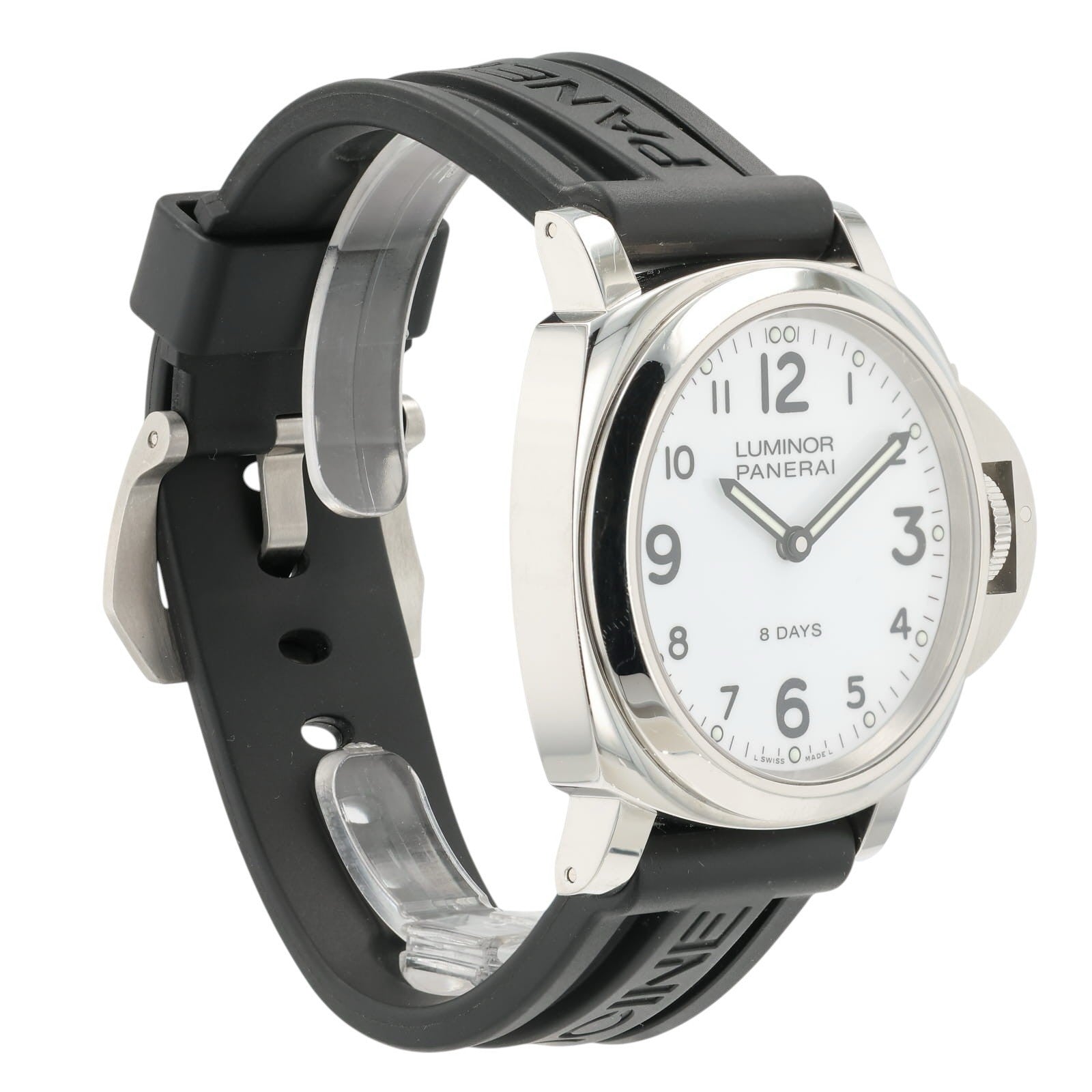 Panerai Luminor White Dial Stainless Steel 44mm Manual Wind Men’s Watch PAM00561