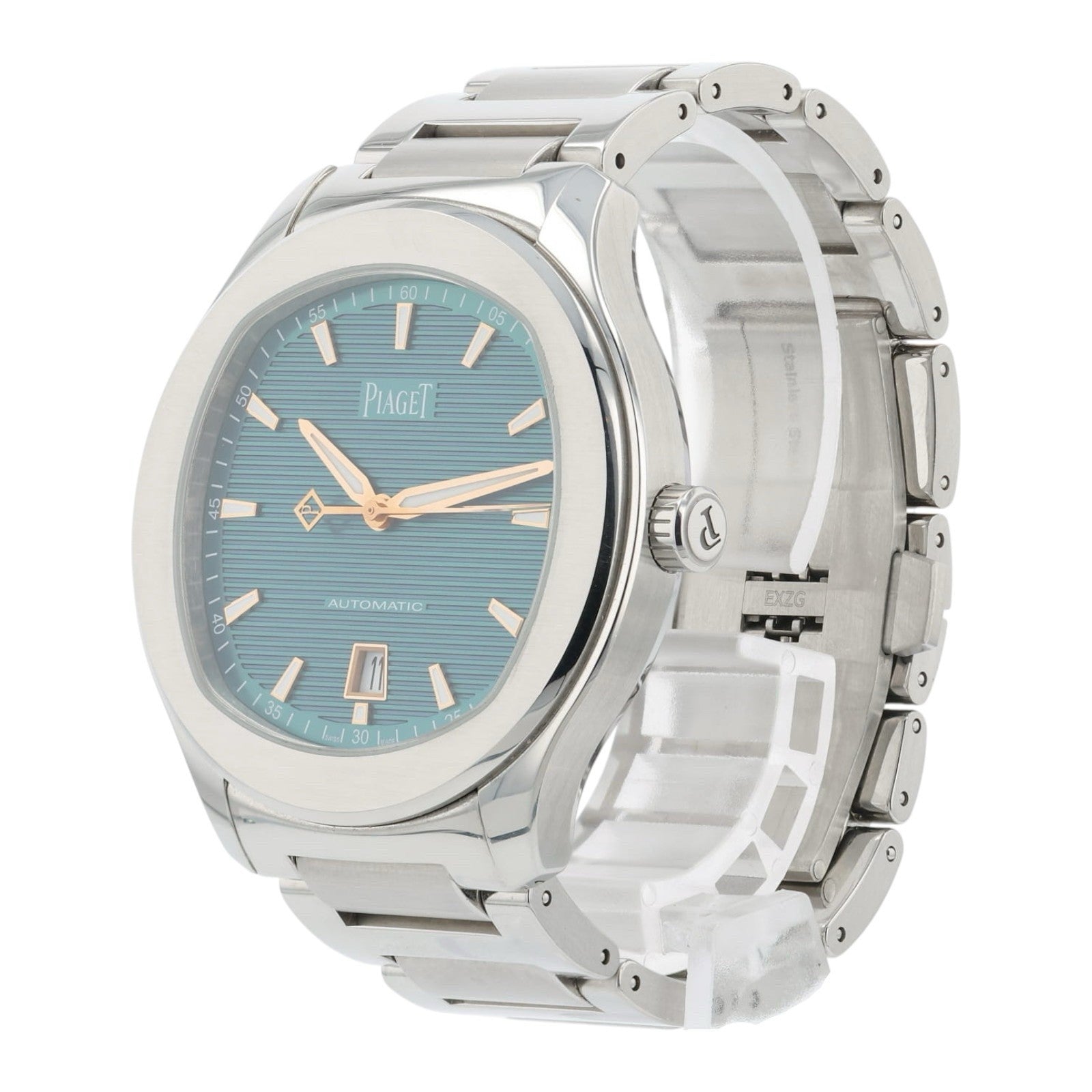 Piaget Polo Stainless Steel Green Dial 42mm Automatic Mens Watch G0A45005