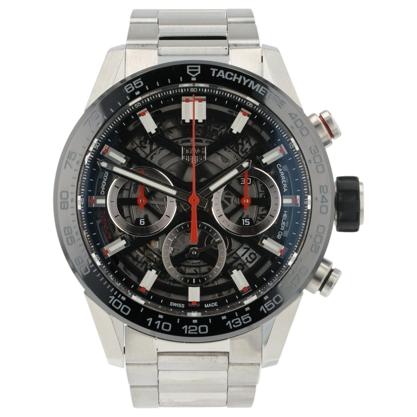 Tag Heuer Carrera Skeleton Dial Stainless Steel 43mm Automatic Men’s CBG2010