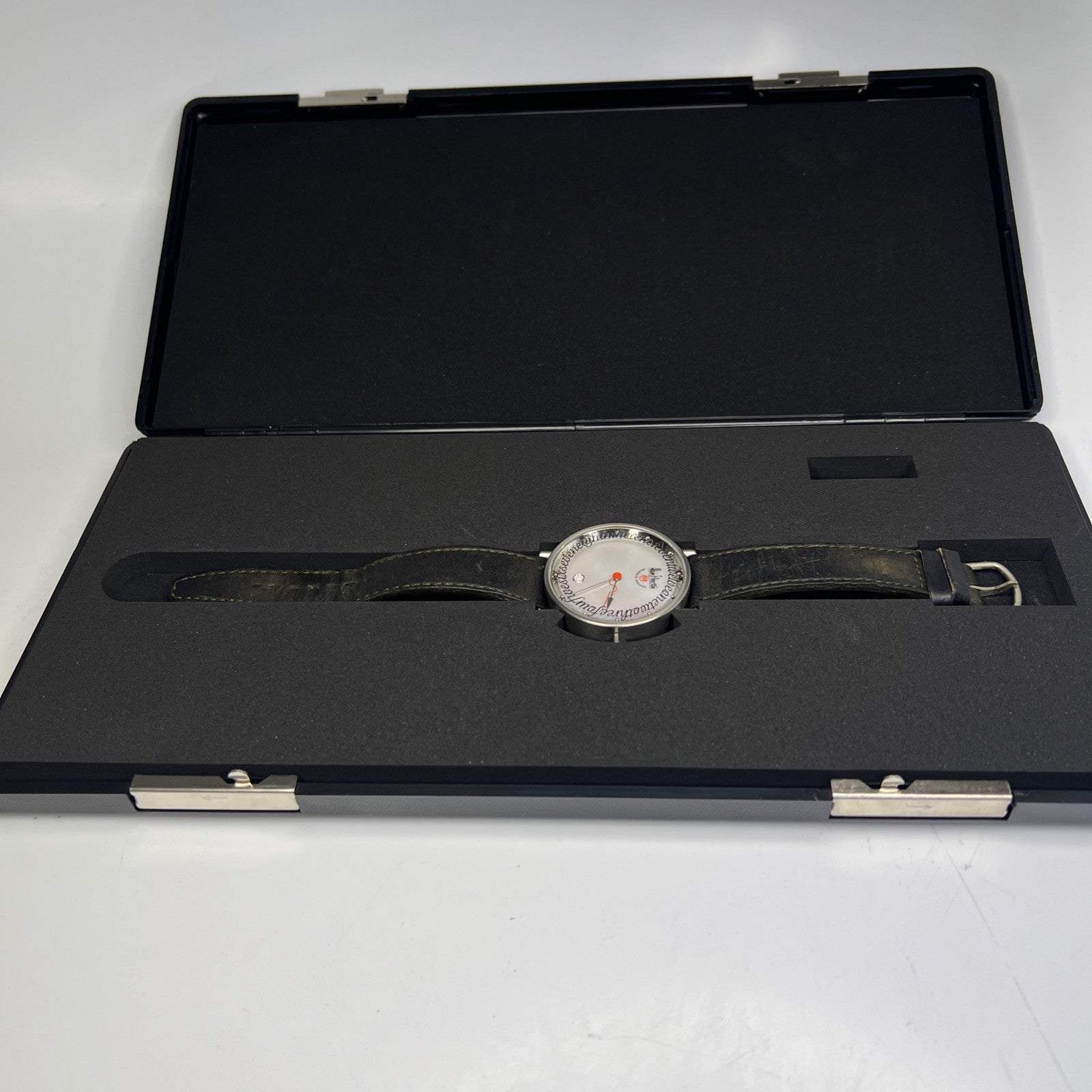 Alain Silberstien 39.5mm Titanium Automatic Date Watch Mother Pearl Dial w/ Box