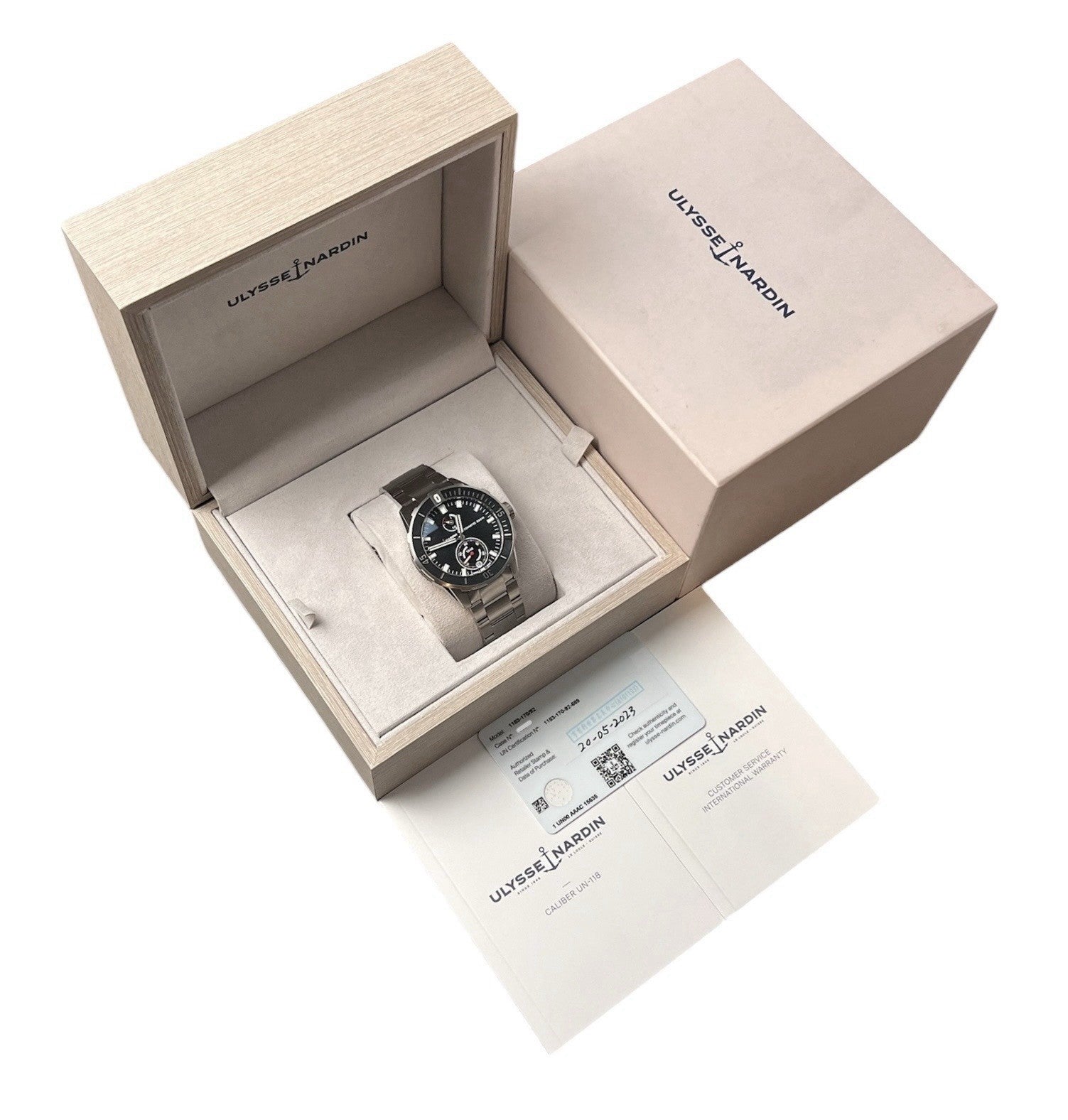 Ulysse Nardin Diver Black Dial Titanium 44mm Automatic Movement Men’s 1183-170