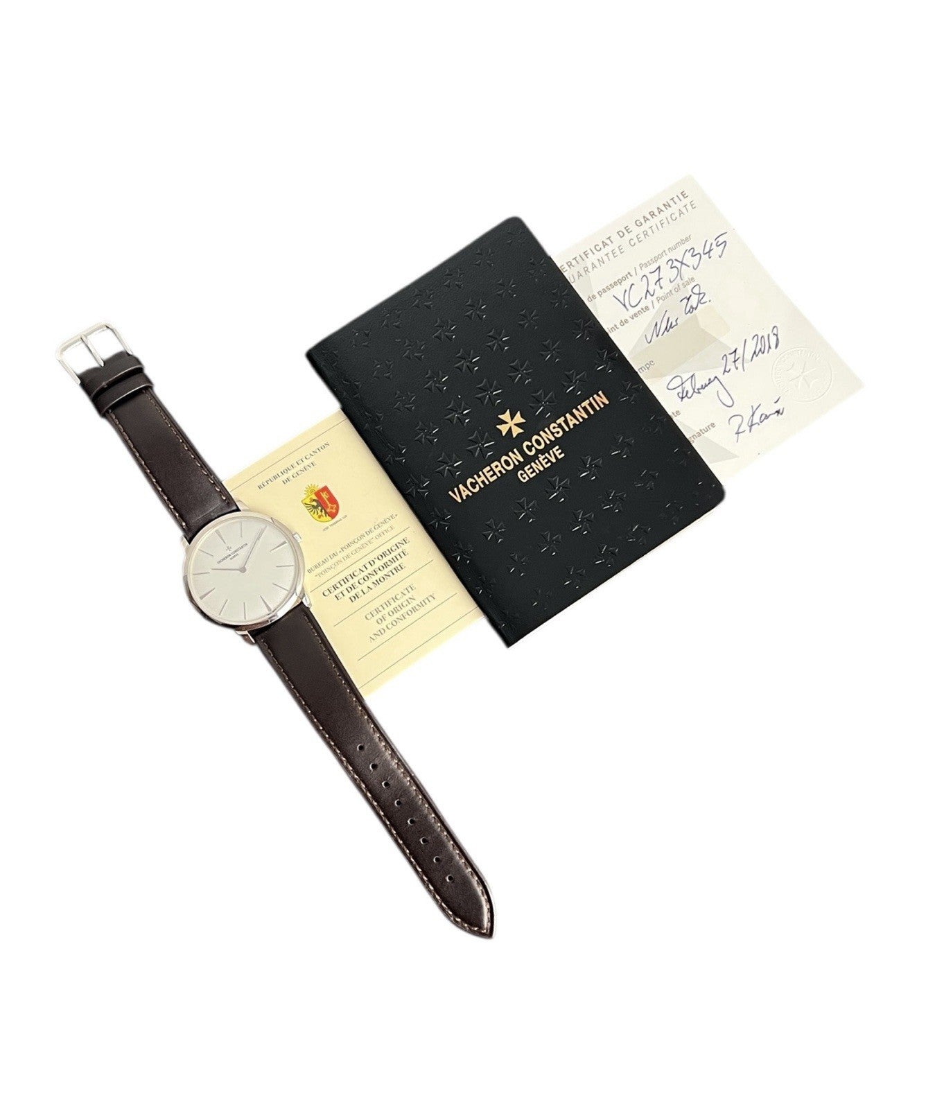 Vacheron Constantin Patrimony 18k White Gold Silver Dial 40mm Manual Wind 81180