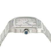 Cartier Santos Skeleton Dial Stainless Steel 39.8mm Manual Wind Mens WHSA0015