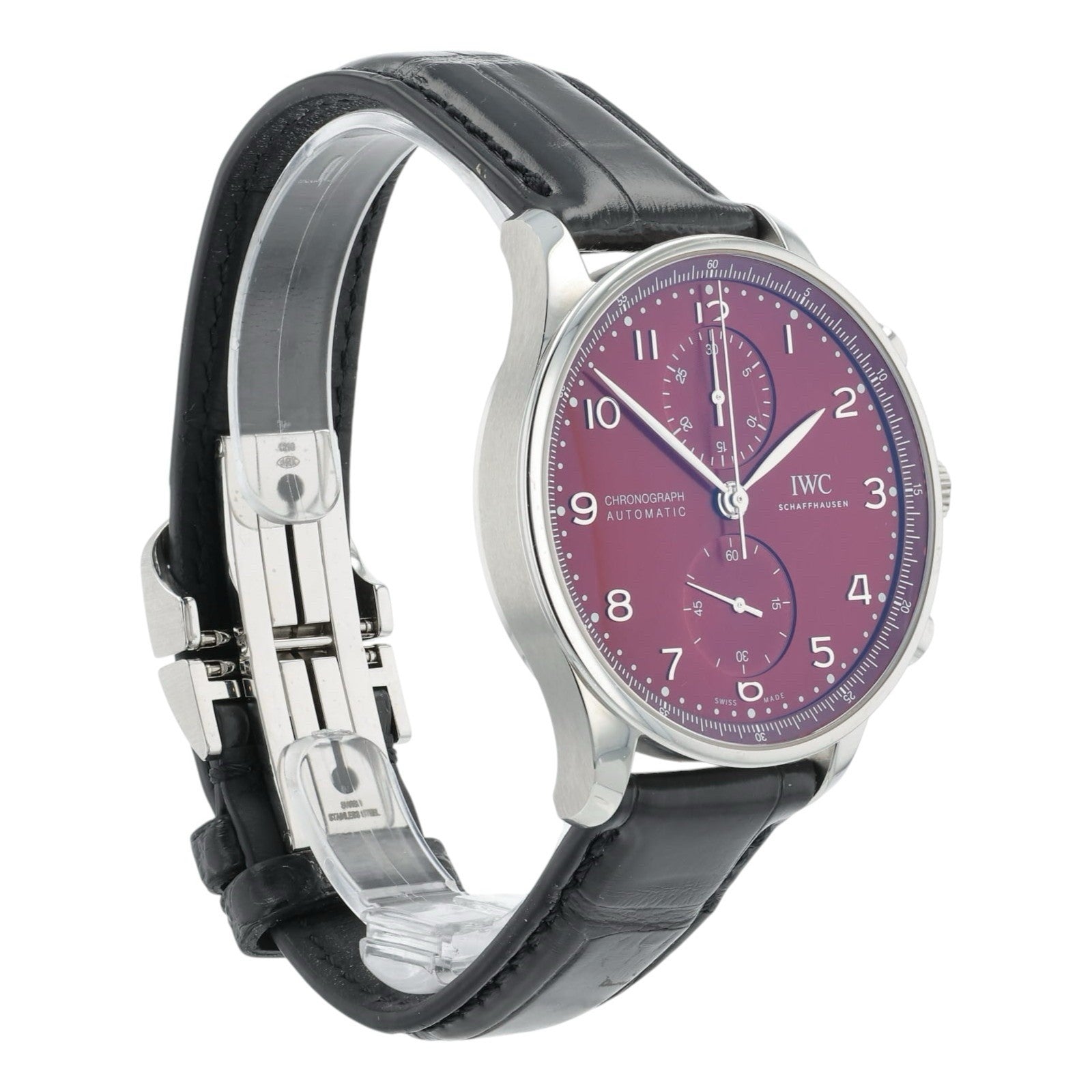 IWC Portugieser Burgundy Dial Stainless Steel 41mm Automatic Men’s IW371616