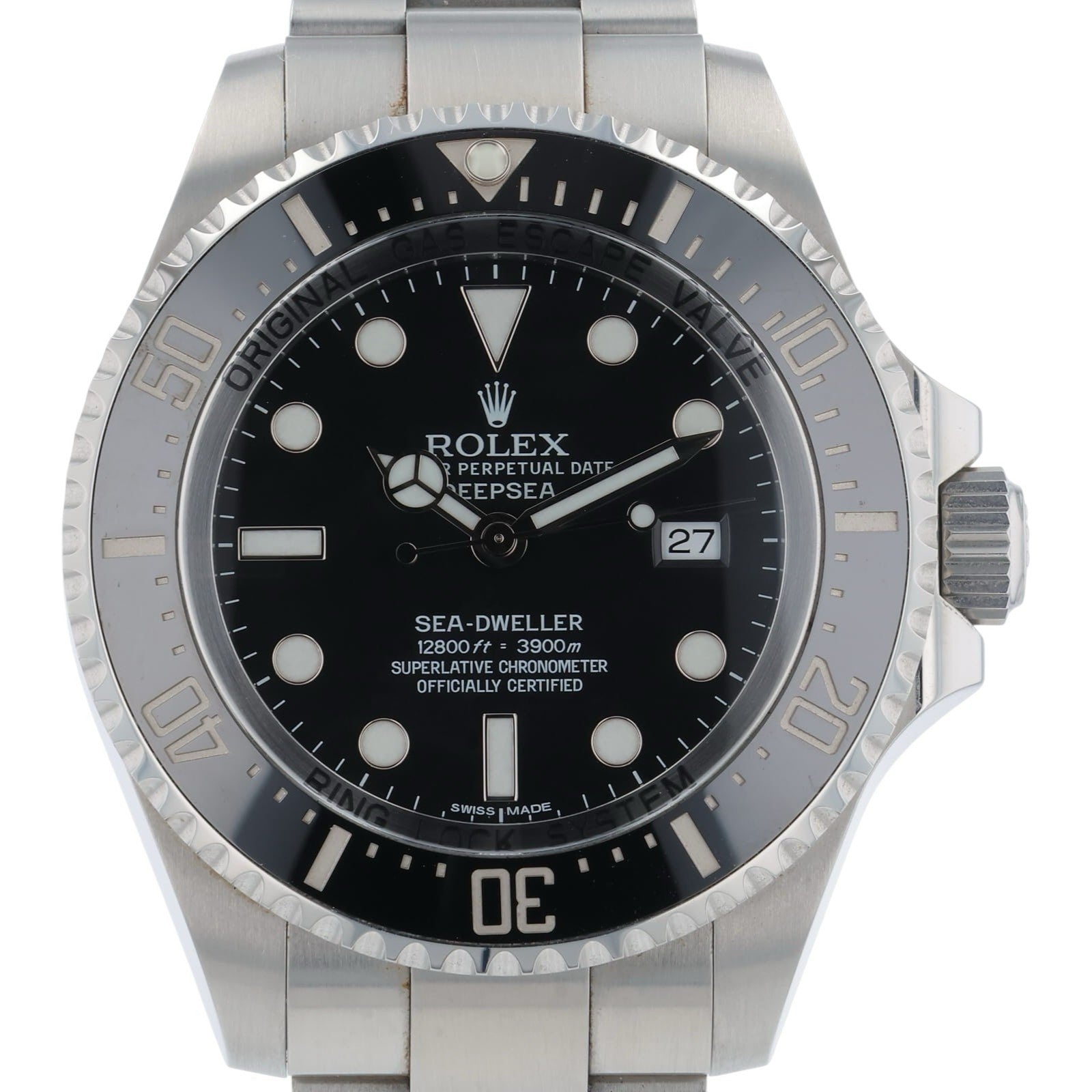 Rolex Sea-Dweller Stainless Steel Black Dial 44mm Automatic Mens Watch 116660