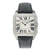 Cartier Santos Dumont 18k White Gold White Dial 35mm Manual Wind Mens Watch 2651