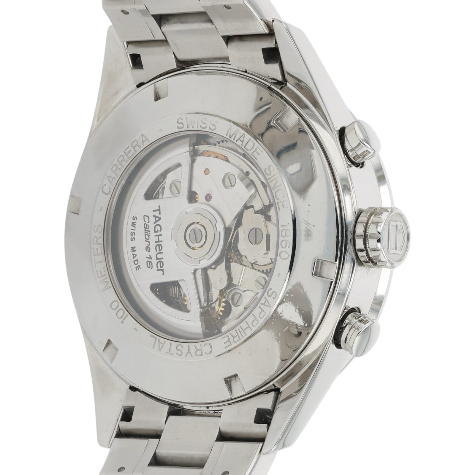 Tag Heuer Carrera Calibre Stainless Steel Black Dial 43mm Automatic Mens CV2A10