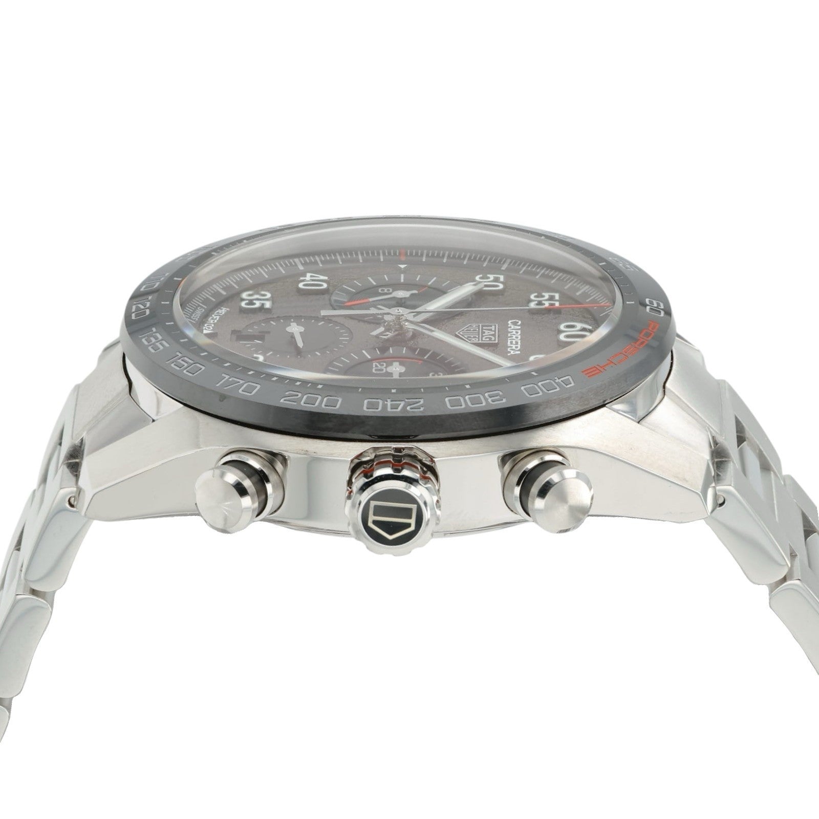 Tag Heuer Porsche Carrera Black Dial Stainless Steel 44mm Automatic Mens CBN2A1F