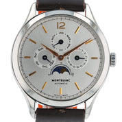 Montblanc Heritage Annual Calendar Steel Silver Dial 40mm Automatic Mens 112534