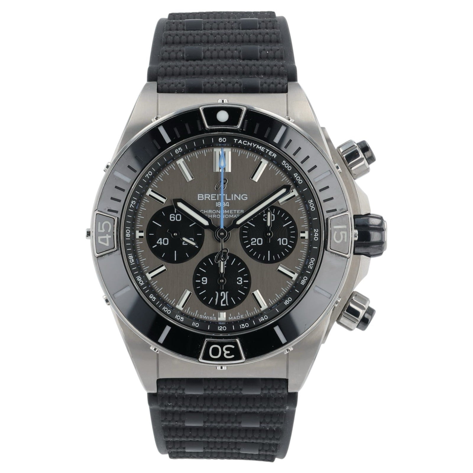 Breitling Chronomat Grey Dial Titanium 44mm Automatic Movement Mens Watch EB0136