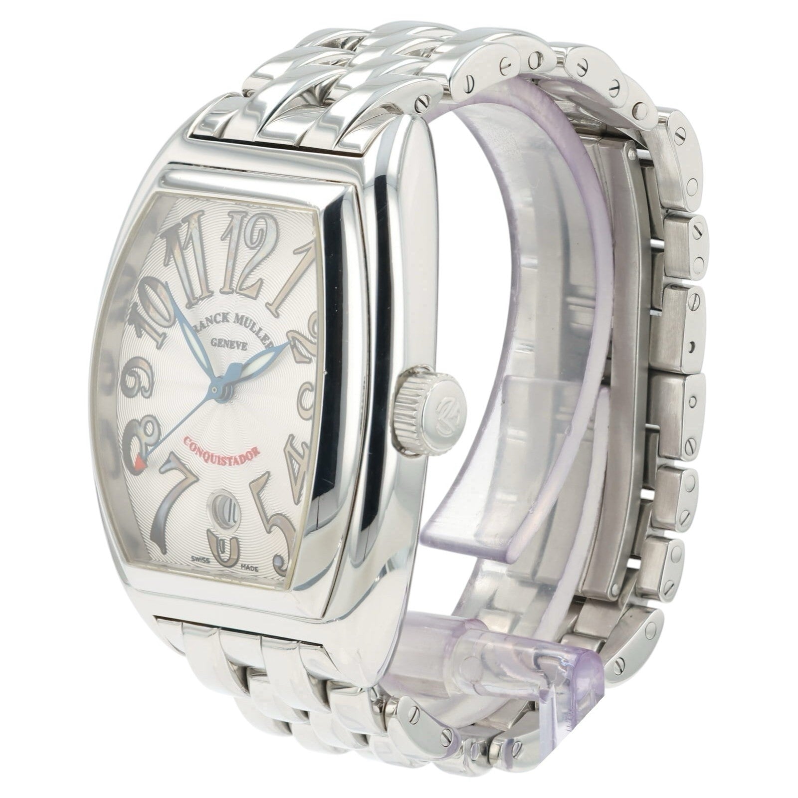 Franck Muller Conquistador Silver Dial Stainless Steel 35mm Automatic Mens 8002C