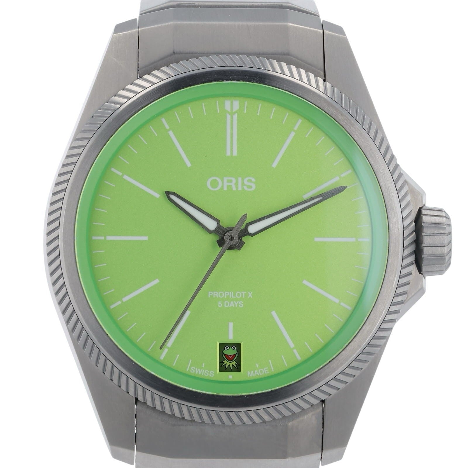 Oris ProPilot X Kermit Titanium Green Dial 38mm Automatic Movement Men’s 7778