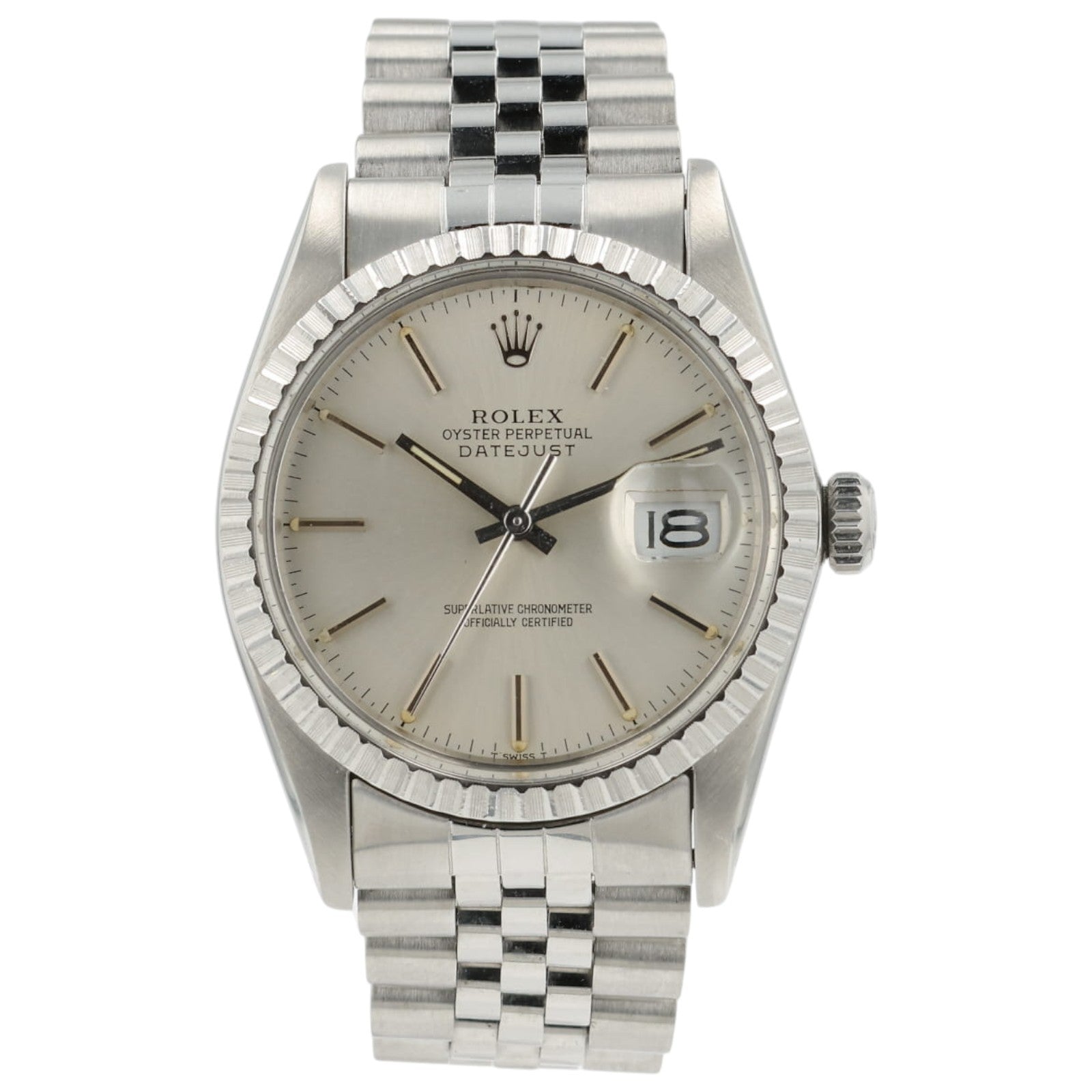 Rolex Datejust Silver Color Dial Stainless Steel 36mm Automatic Mens Watch 16030