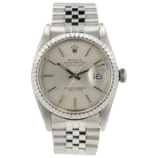 Rolex Datejust Silver Color Dial Stainless Steel 36mm Automatic Mens Watch 16030