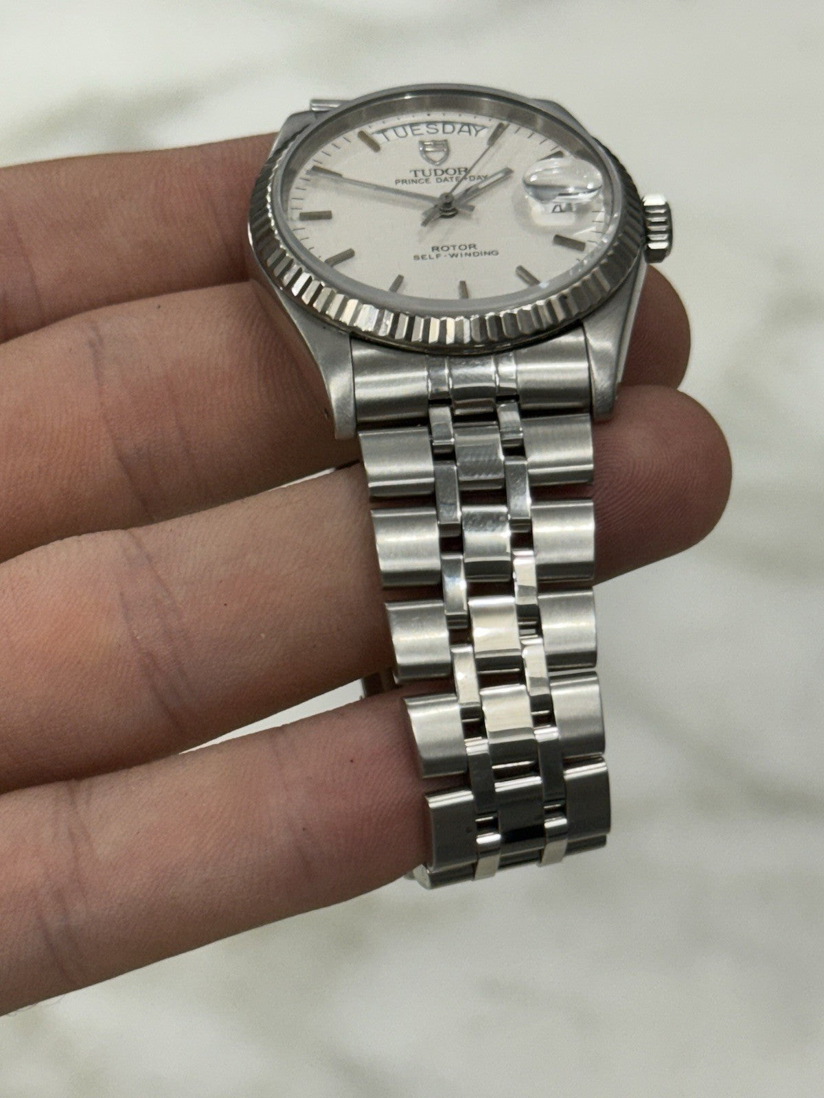 Tudor Prince Date Stainless Steel Silver Dial 36mm Automatic Mens Watch  76214