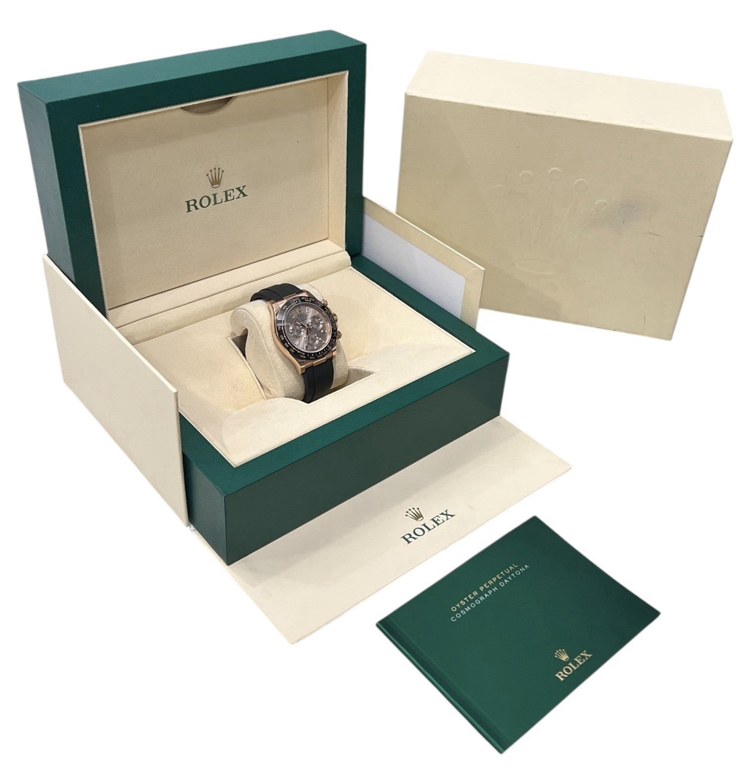 Rolex Daytona 18k Rose Gold Baguette Pink Dial 40mm Automatic Men's 116515LN