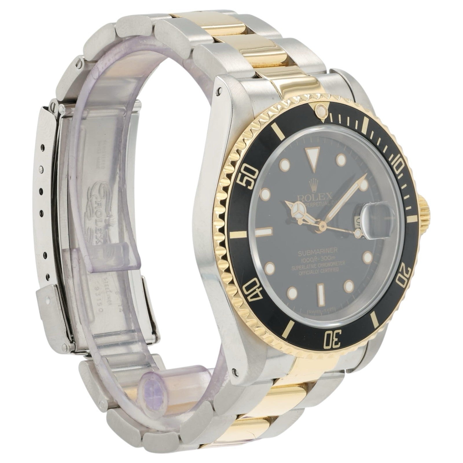 Rolex Submariner Black Dial 18k Yellow Gold & Steel 40mm Automatic Men’s 16613