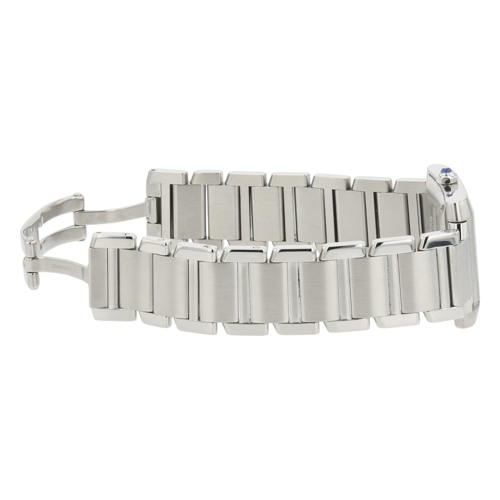Cartier Tank Francaise Stainless Steel Silver Dial 28x32mm Automatic Womens 2302