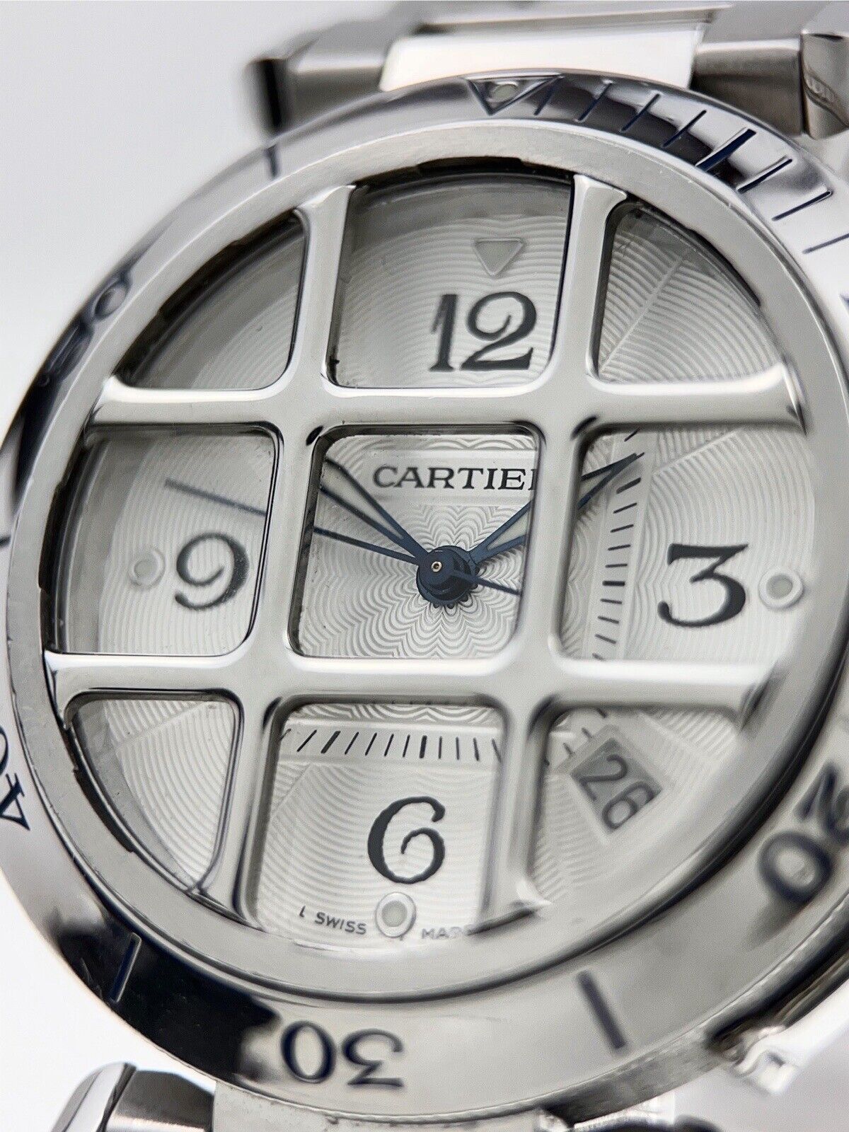 Cartier Pasha Stainless Steel White 38mm Automatic Men’s Watch W31040H3