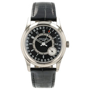 Patek Calatrava Black Dial 18k White Gold 39mm Automatic Movement Men’s 6006G