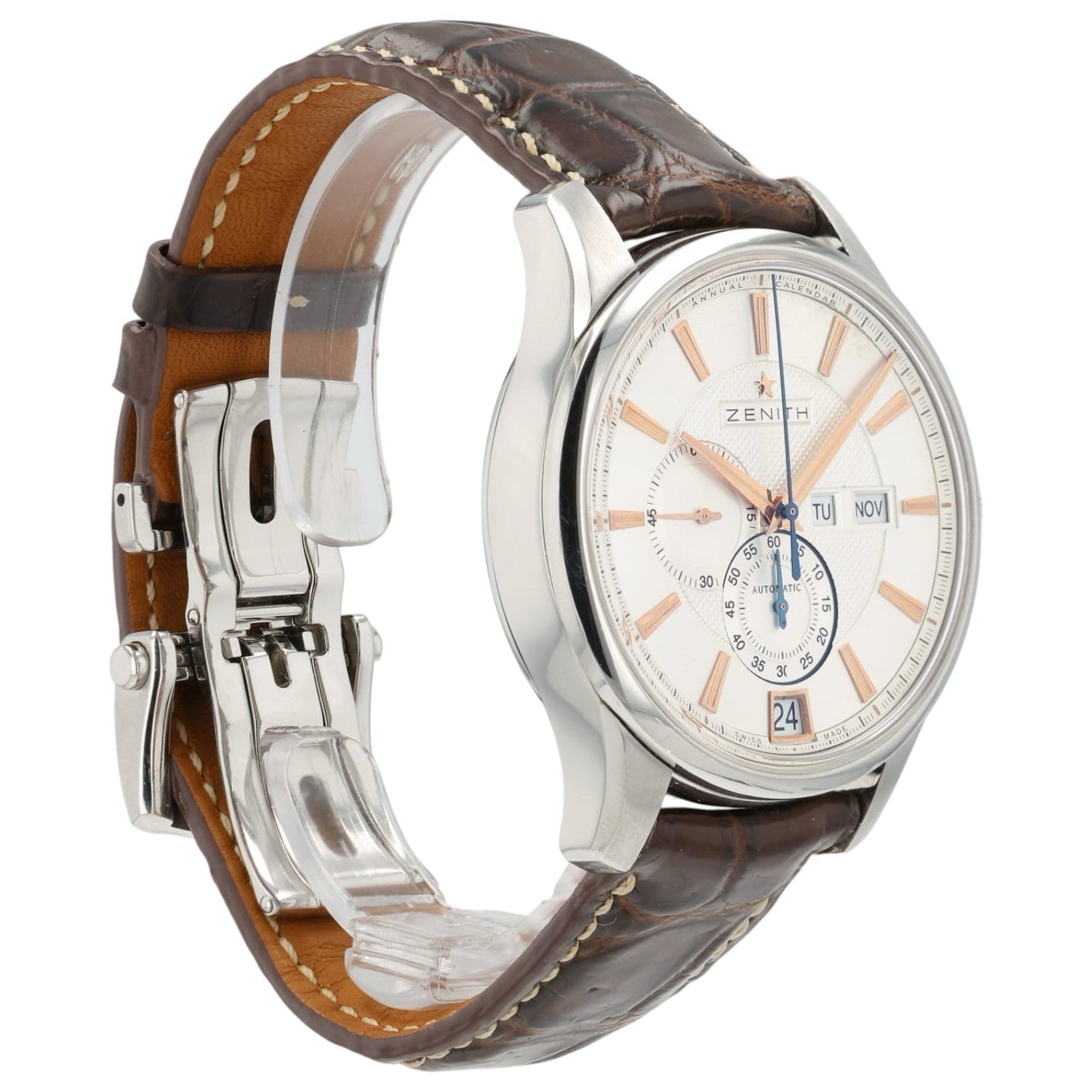 Zenith Winsor Annual Calendar Silver Dial Steel 42mm Auto Watch 03.2070.4054