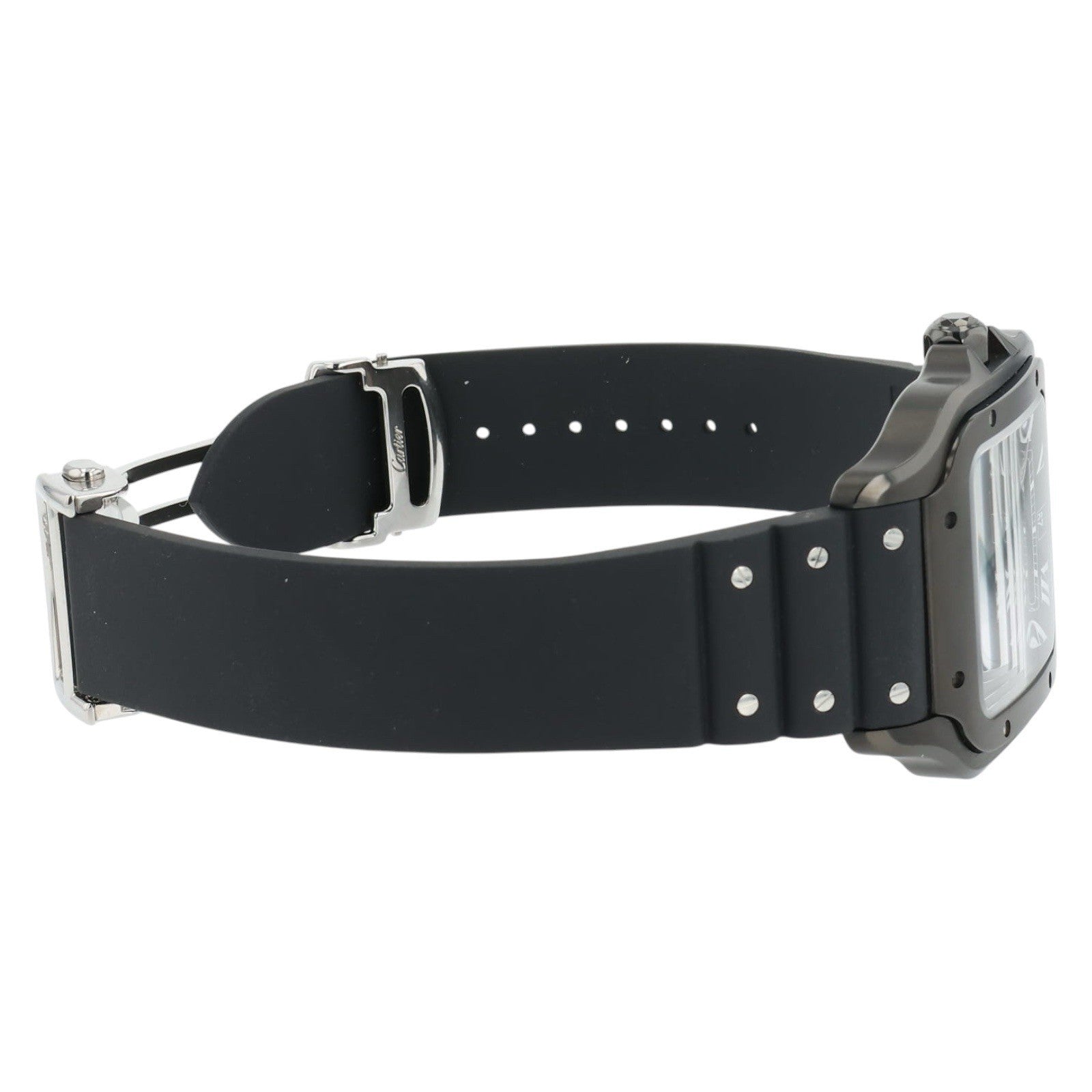 Cartier Santos Stainless Steel Black Dial 39mm Automatic Men’s Watch WSSA0039