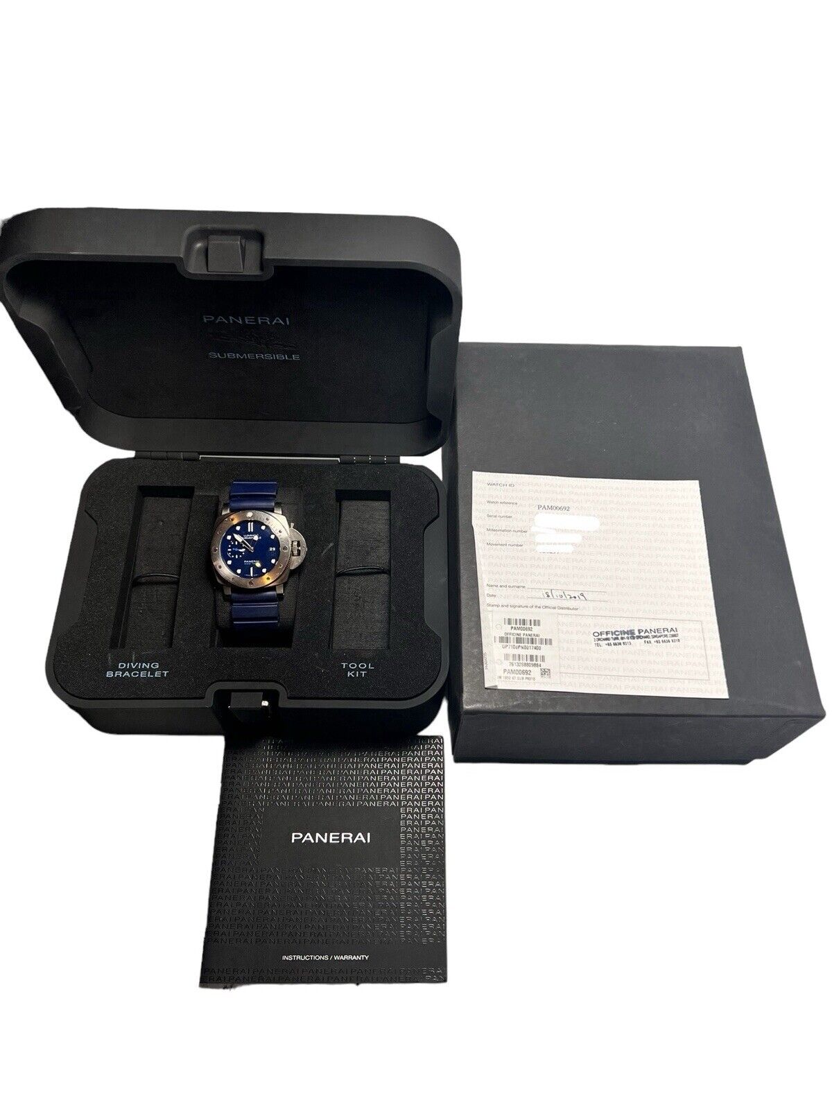 Panerai Submersible BMG Tech Titanium Blue 47mm Automatic Men’s Watch PAM00692