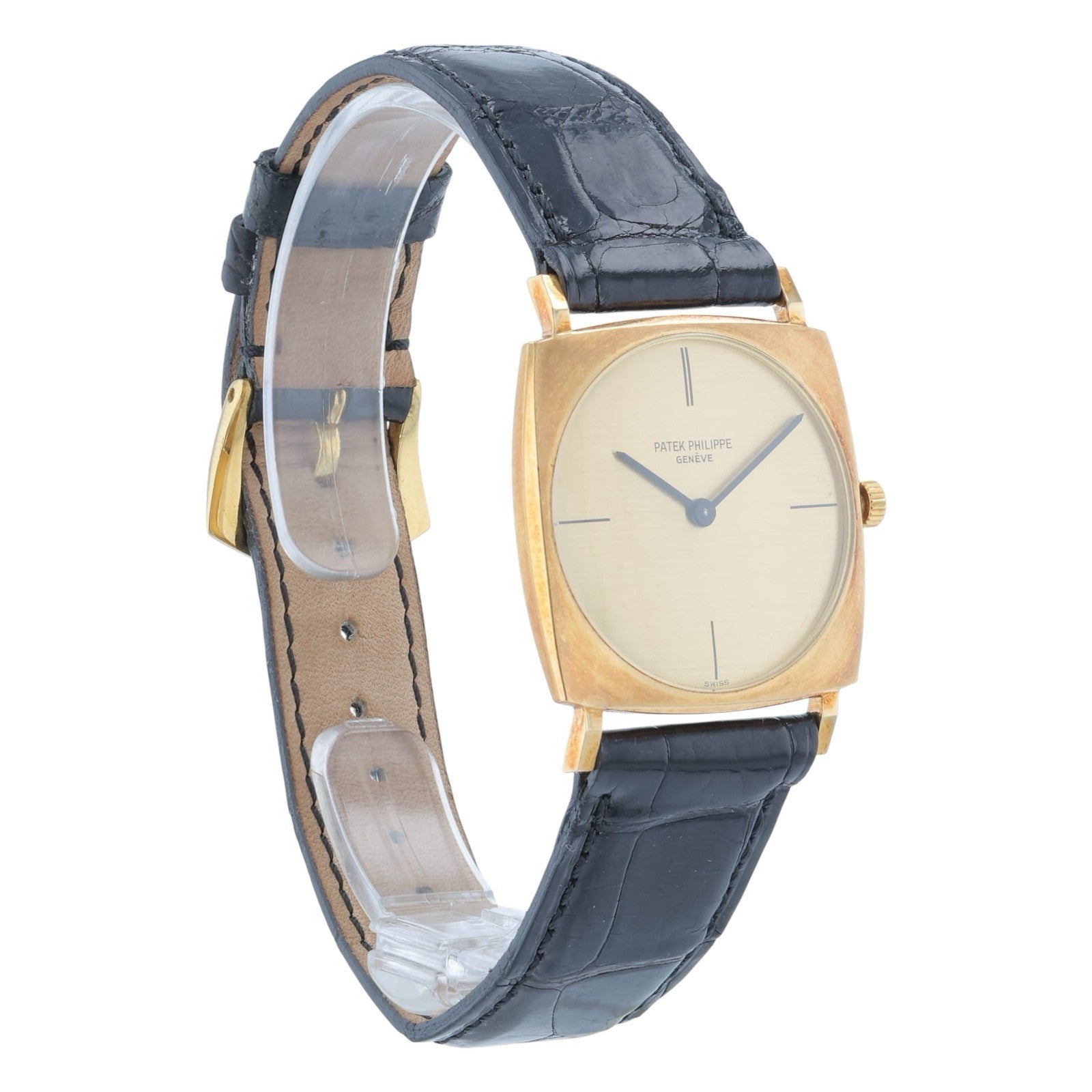 Patek Philippe 18k Yellow Gold Champagne Dial 28mm Manual Wind Men’s Watch 3523