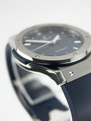 Hublot Classic Fusion Titanium Blue Dial 45mm Automatic Mens 511.NX.7170.RX