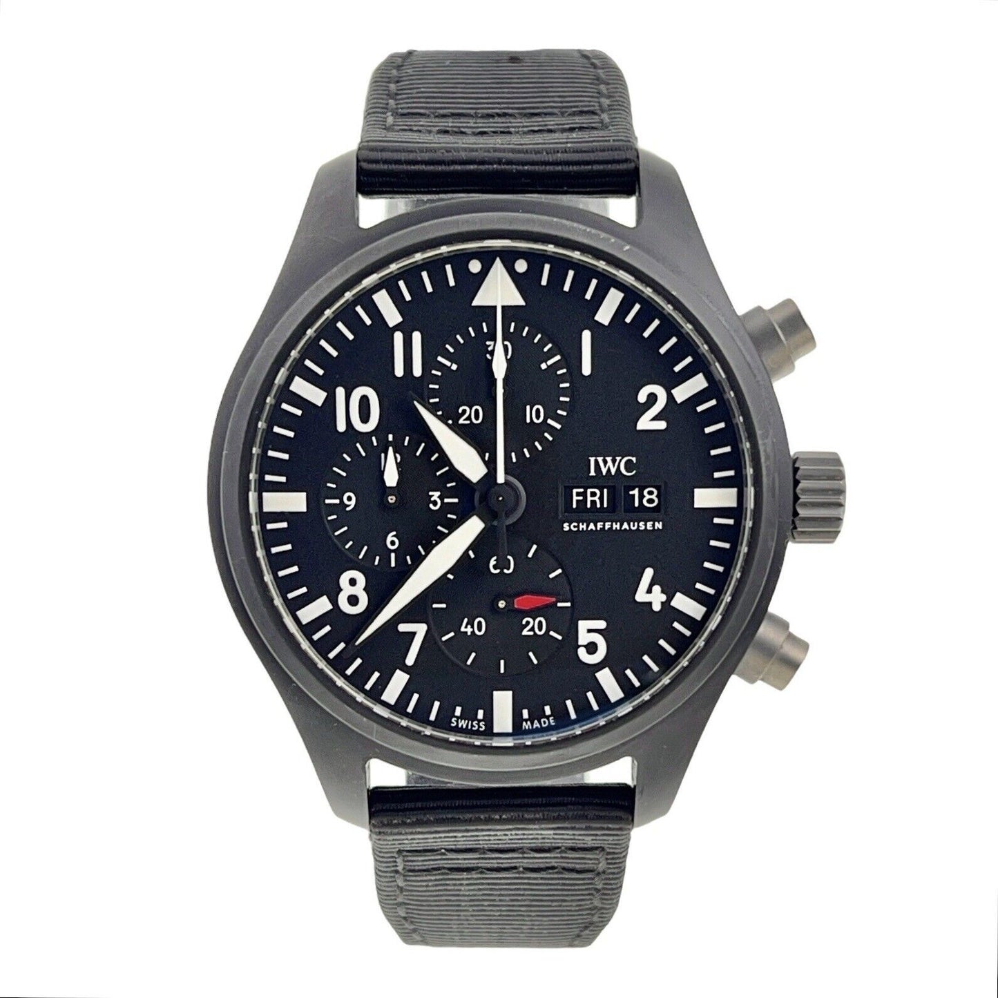 IWC Pilot Chronograph Ceramic Black 44.5mm Automatic Men’s Watch IW389101