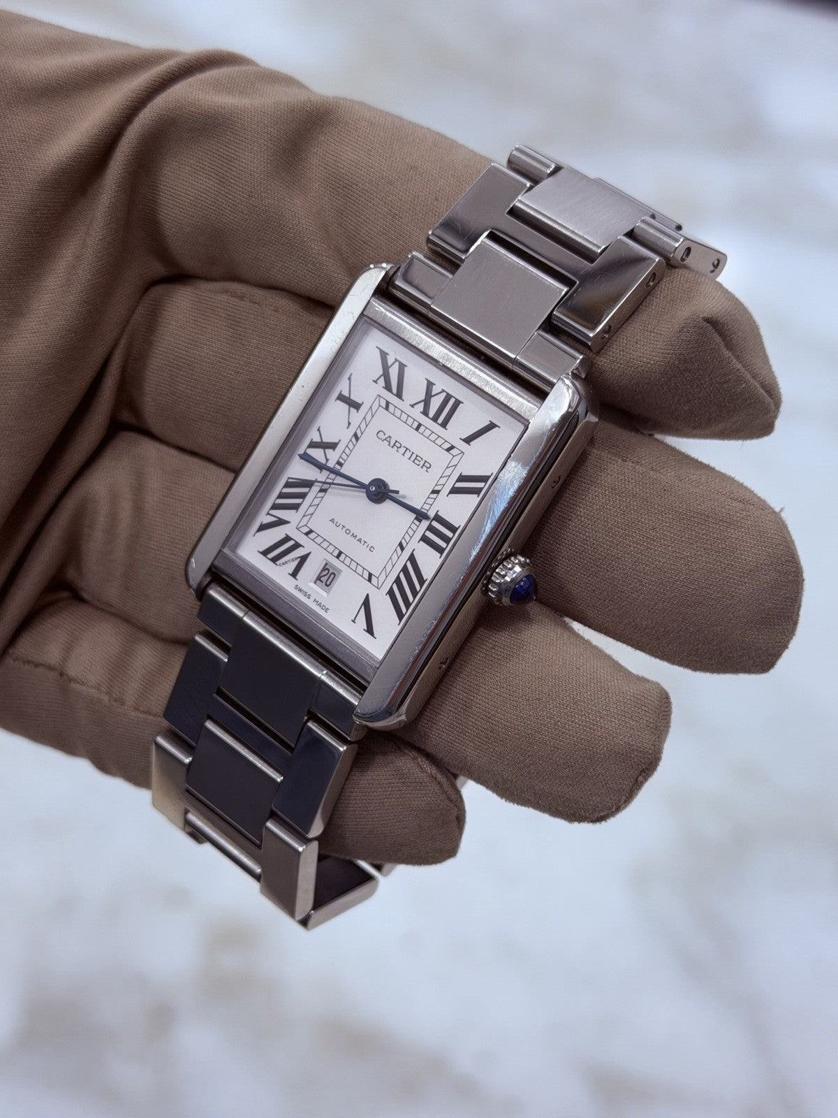 Cartier Tank Solo XL 3515 Stainless Steel 31mm Automatic Watch W5200028