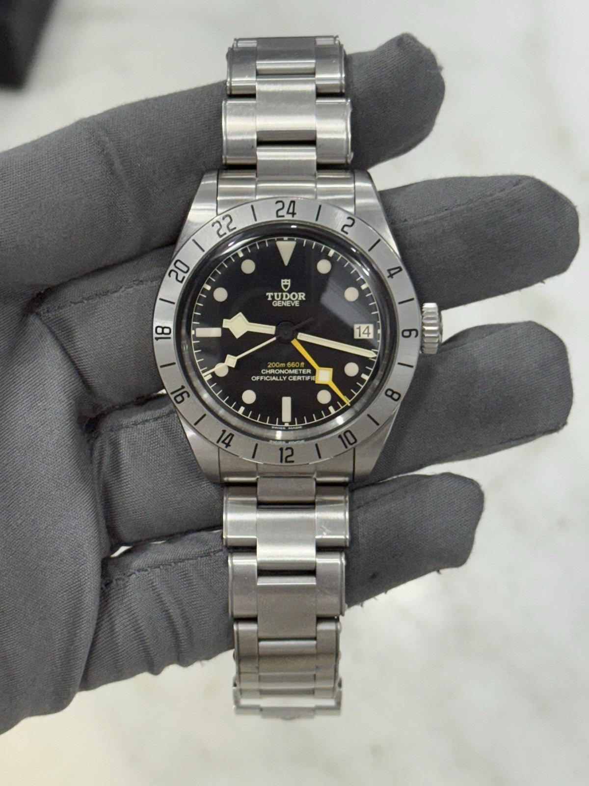 TUDOR Black Bay Pro Stainless Steel GMT Men's Black Dial Watch 79470-0001