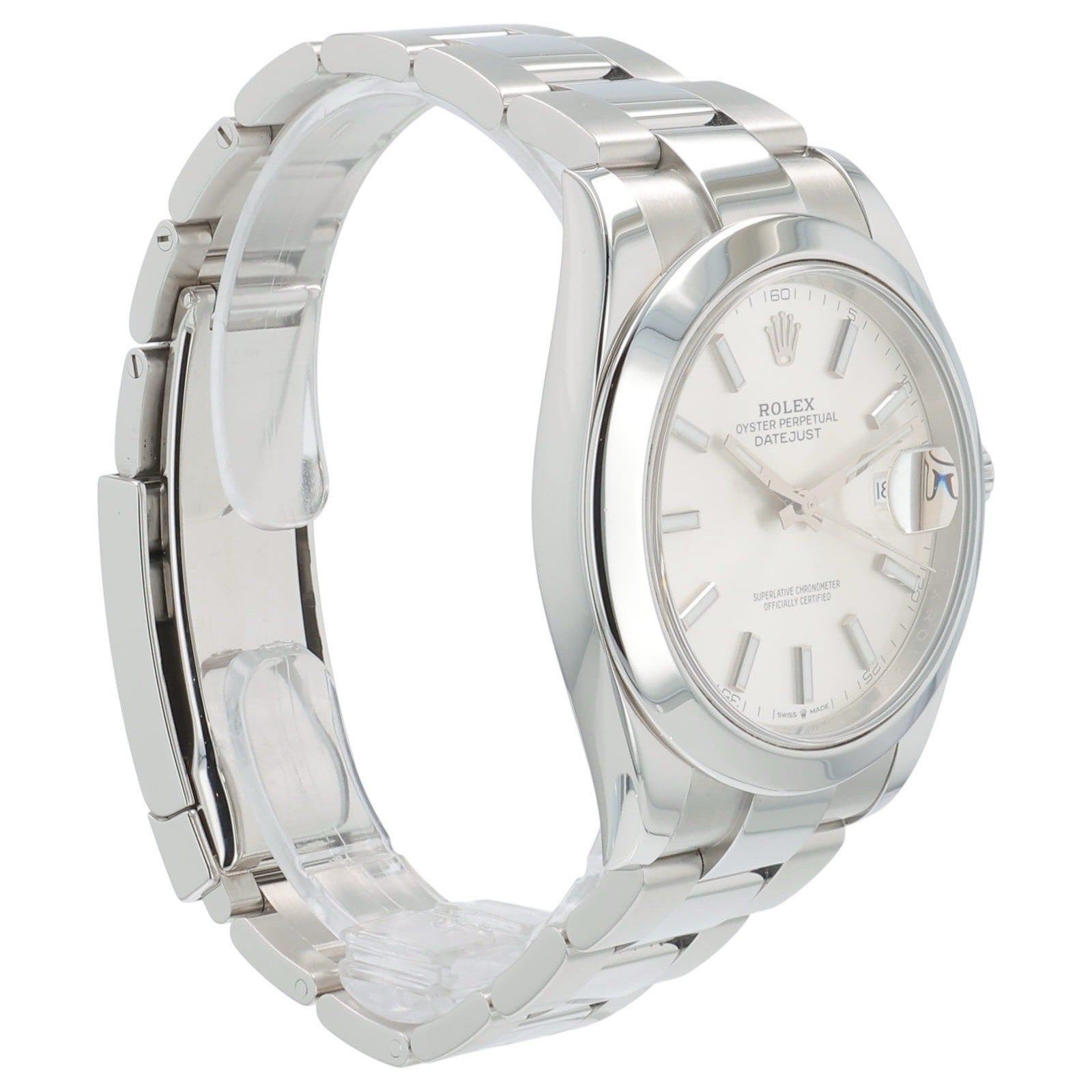 Rolex Datejust Stainless Steel Silver Dial 41mm Automatic Mens Watch 126300