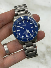 Tudor Pelagos Date Blue Dial Titanium Men's Watch 25600TB  w/ Papers 2015