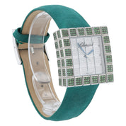 Chopard Ice Cube Diamond Paved Dial 18k White Gold Quartz Watch 7424/8