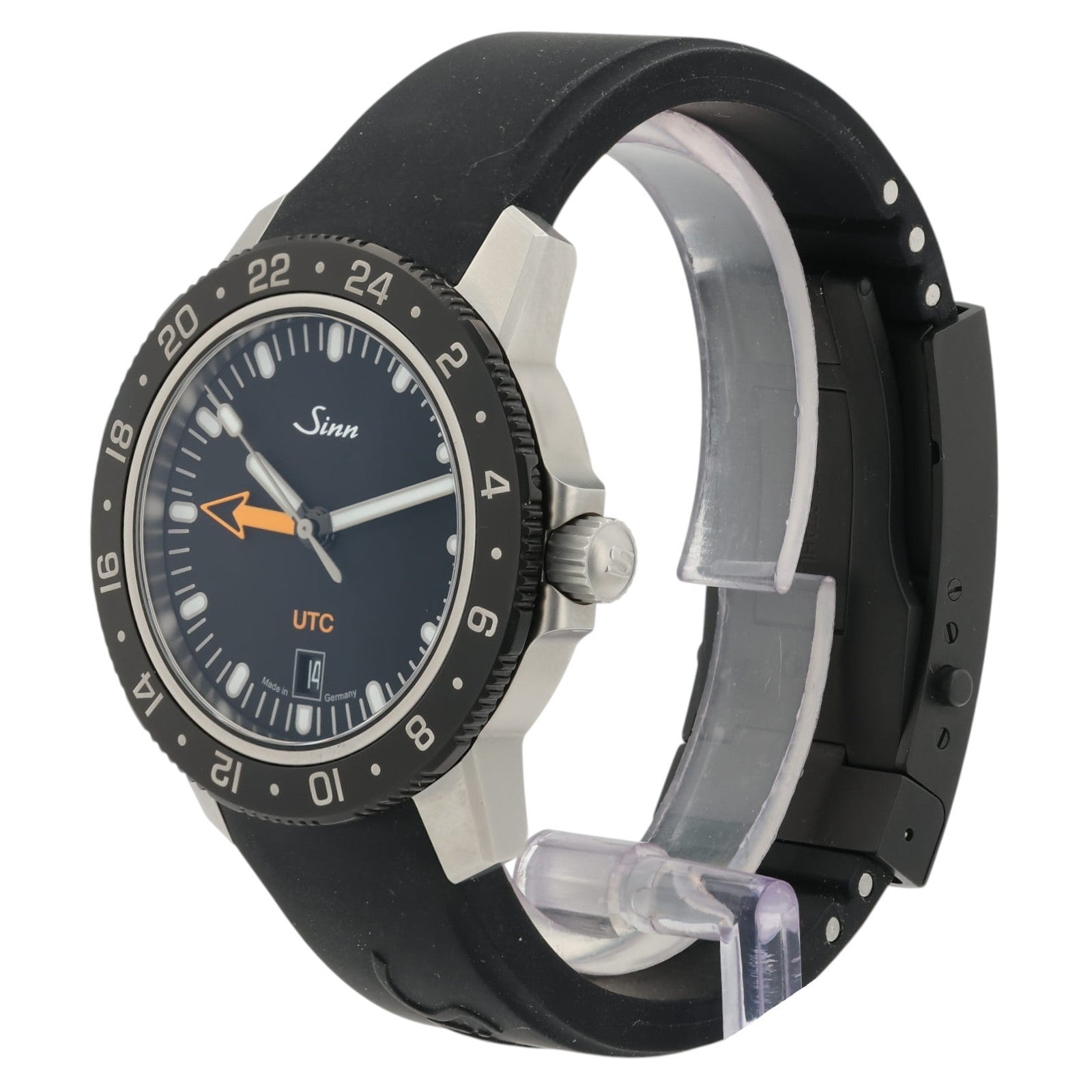 Sinn St Sa UTC Black Dial Stainless Steel 41mm Automatic Mens Watch 105