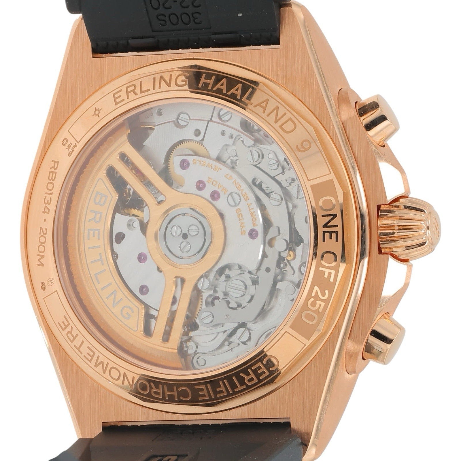 NEW 2025 Breitling Chronomat 18k Rose Gold Meteorite Dial 40mm Watch RB0134