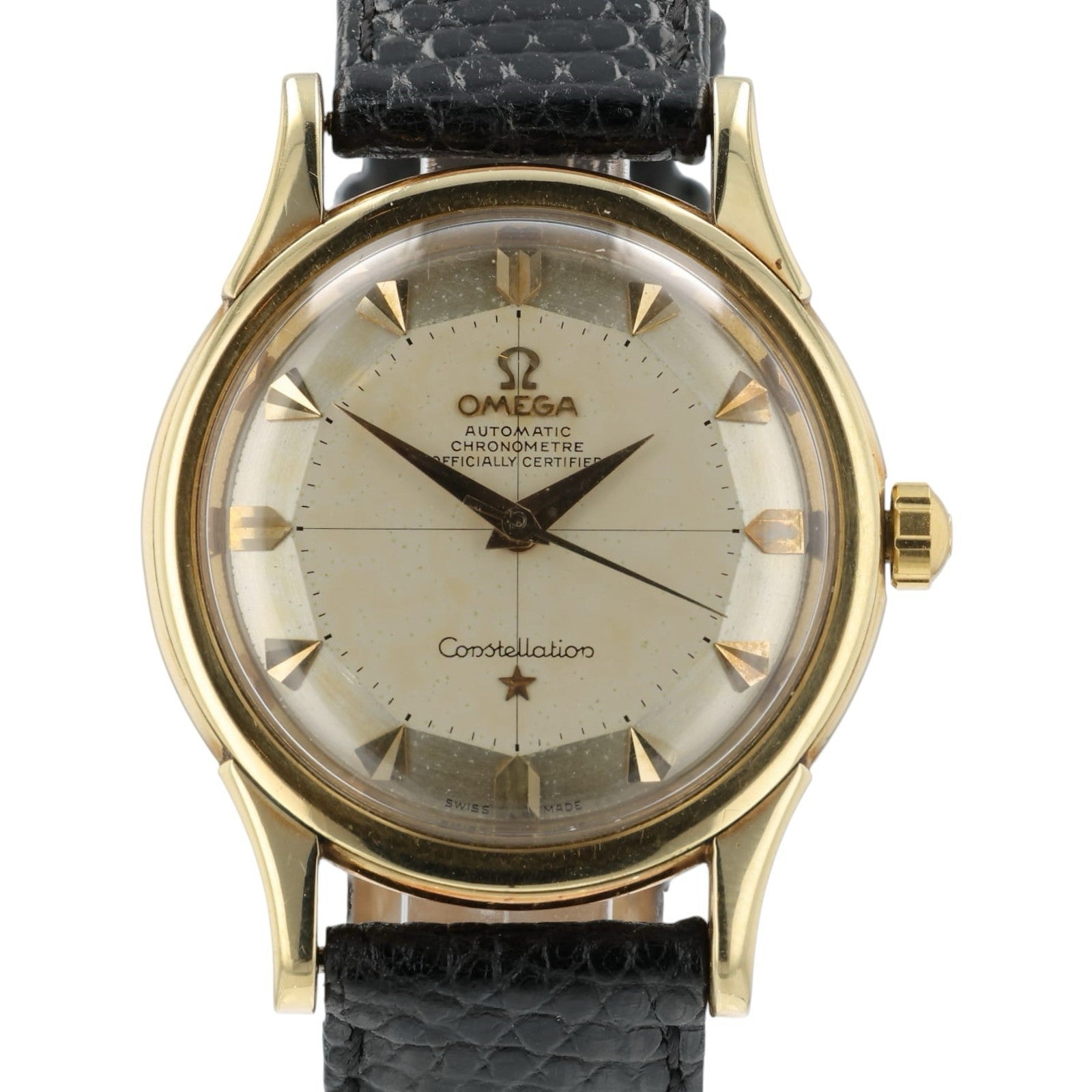 Omega Constellation Silver Dial 18k Yellow Gold 35mm Automatic Men’s Watch 2852