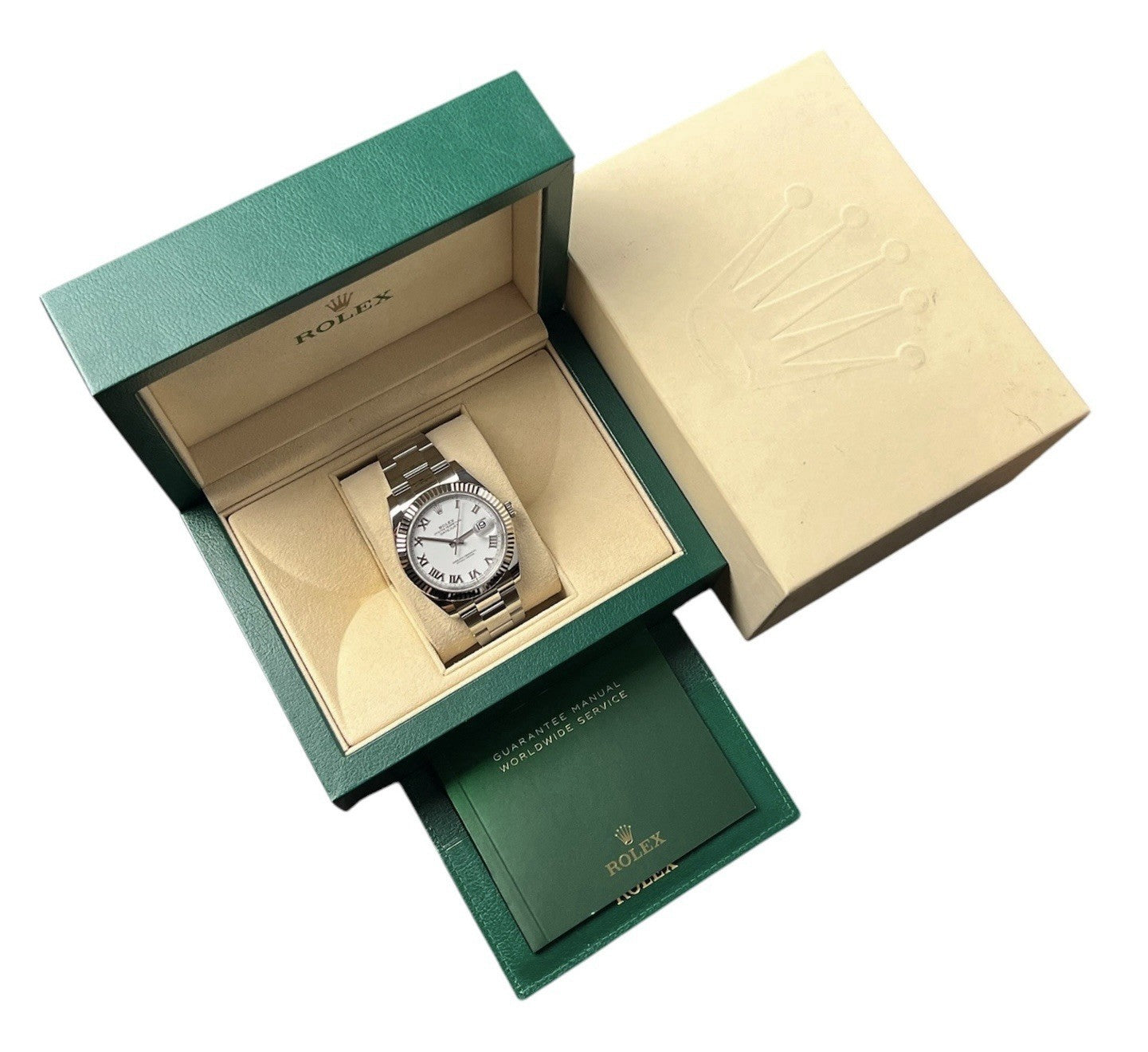 2021 Rolex Datejust White Dial Stainless Steel 41mm Automatic Men’s Watch 126334