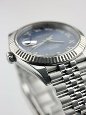 Rolex Datejust 41mm Stainless Steel Jubilee 18k Gold Fluted Blue Dial 126334