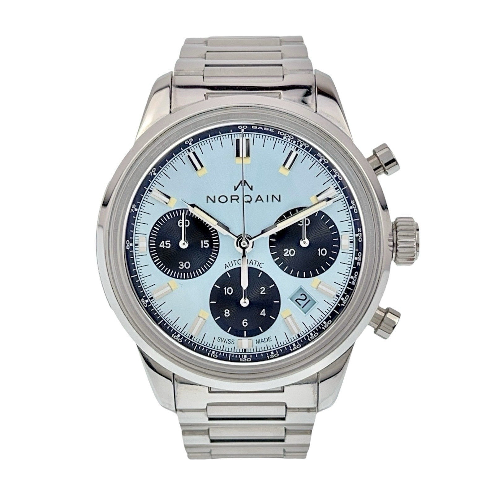 Norqain Freedom Stainless Steel Ice Blue Dial 40mm Automatic Men's Watch N2201