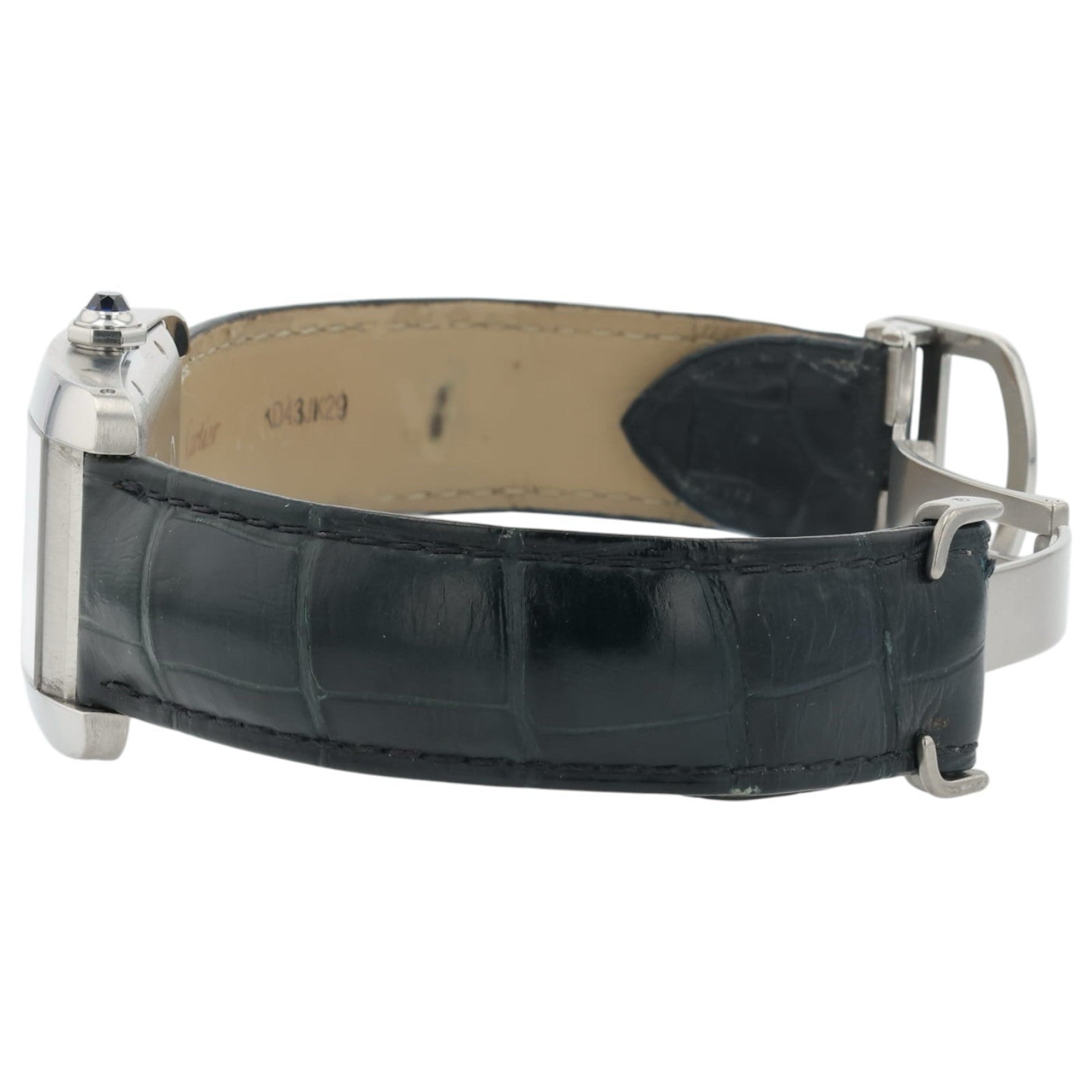 Cartier Tank Americaine Silver Dial Stainless Steel 26mm Auto Watch WSTA0018