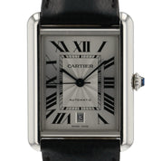Cartier Tank Stainless Steel Silver Dial 31mm Automatic Men's Watch WSTA0040