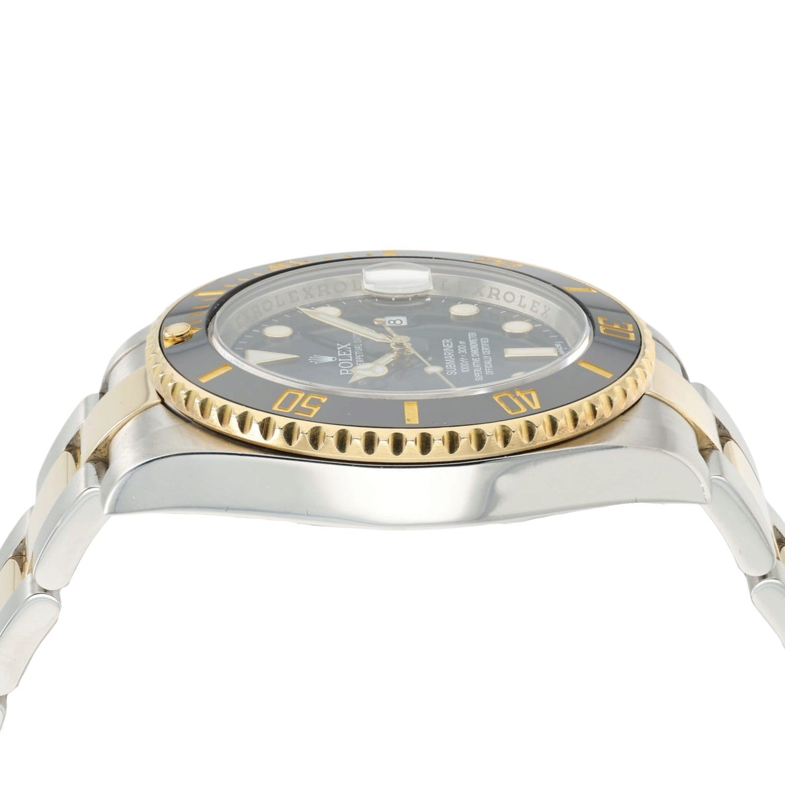 2015 Rolex Submariner Date Black Dial Gold & Steel 40mm Automatic Mens 116613LN