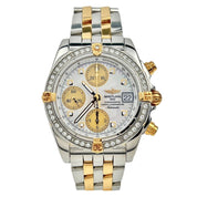 Breitling Chrono Cockpit 39mm B13357 Two Tone MOP Dial  Watch - Factory Diamonds