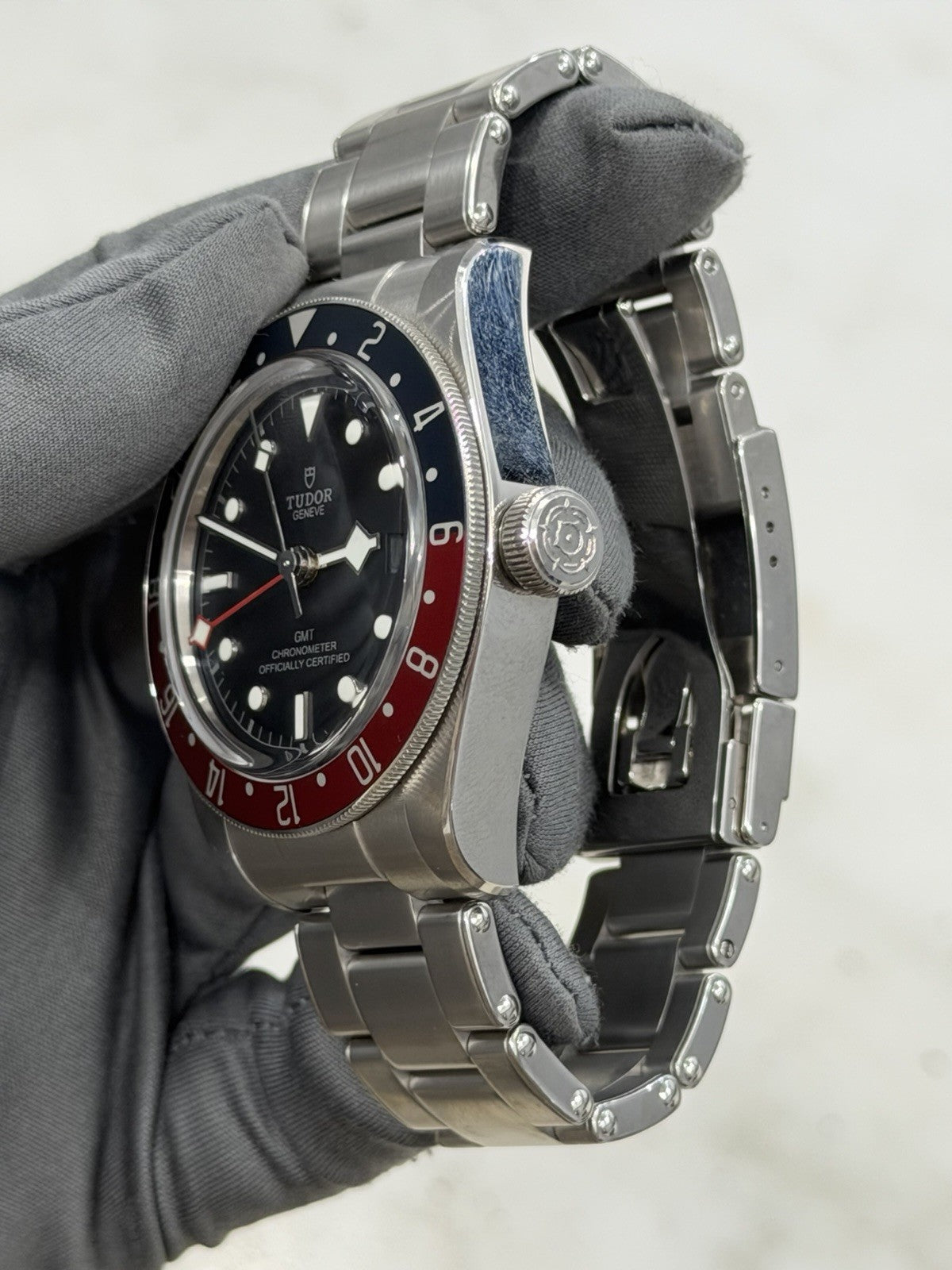 Tudor Black Bay GMT Pepsi Black Dial Stainless Steel Men's Watch 79830RB
