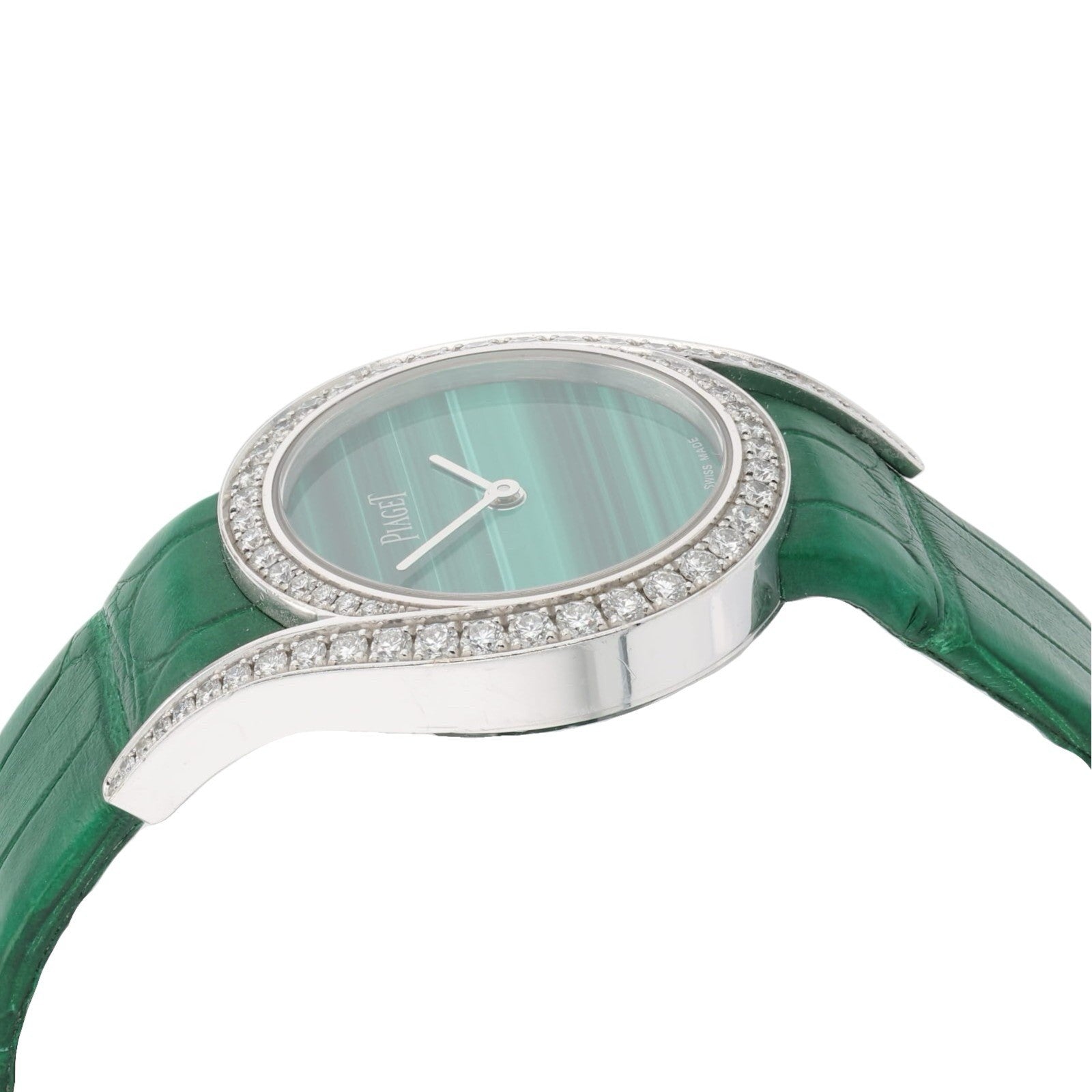 Piaget Limelight 18k White Gold Malachite Green 32mm Ladies Watch G0A43160