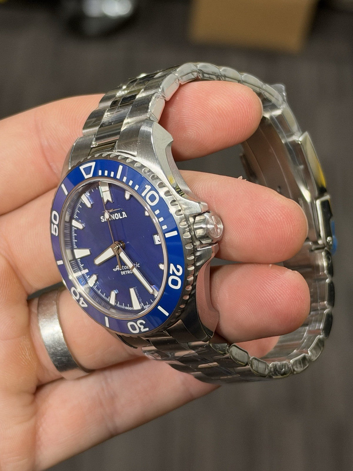 Shinola Monster Lake Michigan 39mm Blue Dial Automatic Men's Watch S0120484234