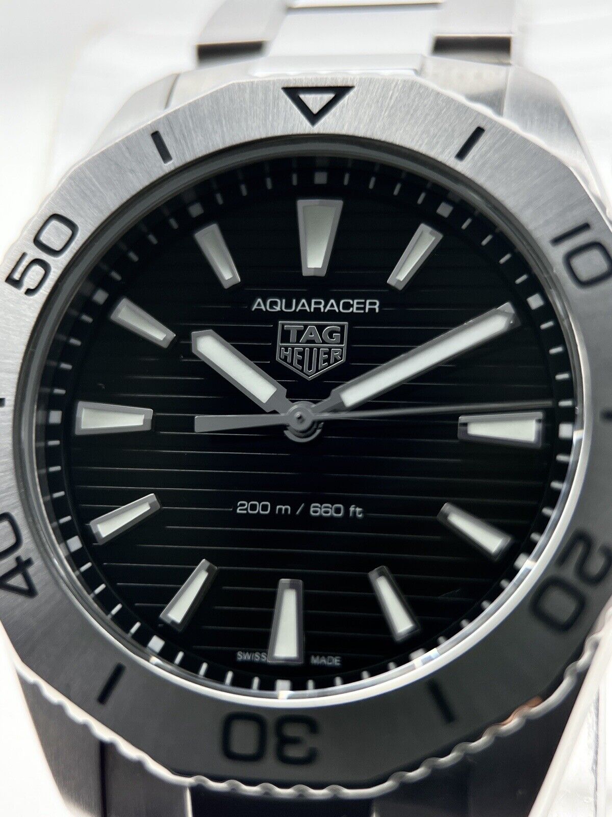 TAG Heuer Men Aquaracer Professional 200 WBP1110 Black Dial Quartz Watch